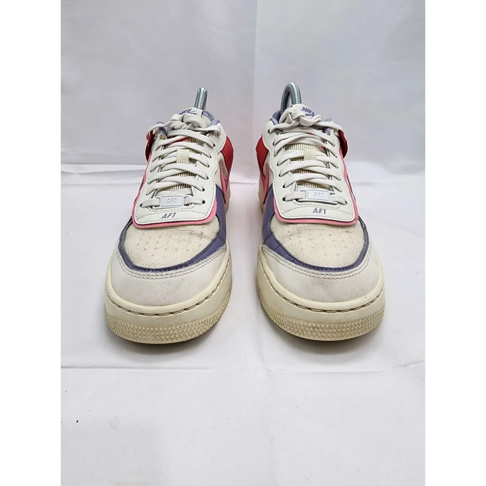 Nike Air Force 1 Shadow SE Women's Athletic Sneakers Summit White Pink Used 7
